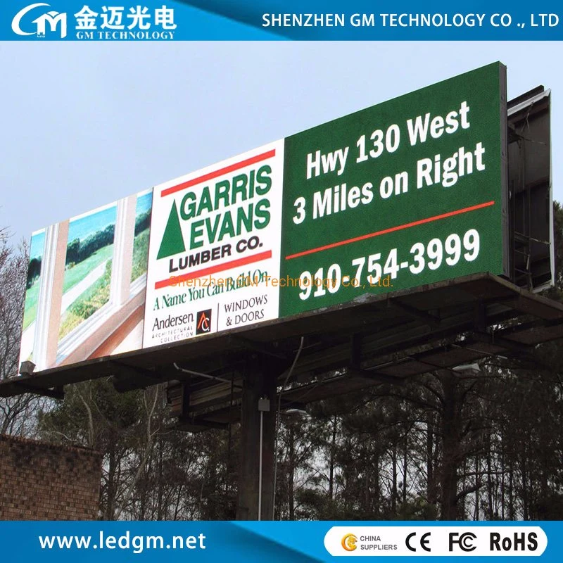 P16 P10 P8 P6 P5 High Brightness Full Color Advertising Front Service Outdoor Fixed LED Display for Wall Mounting