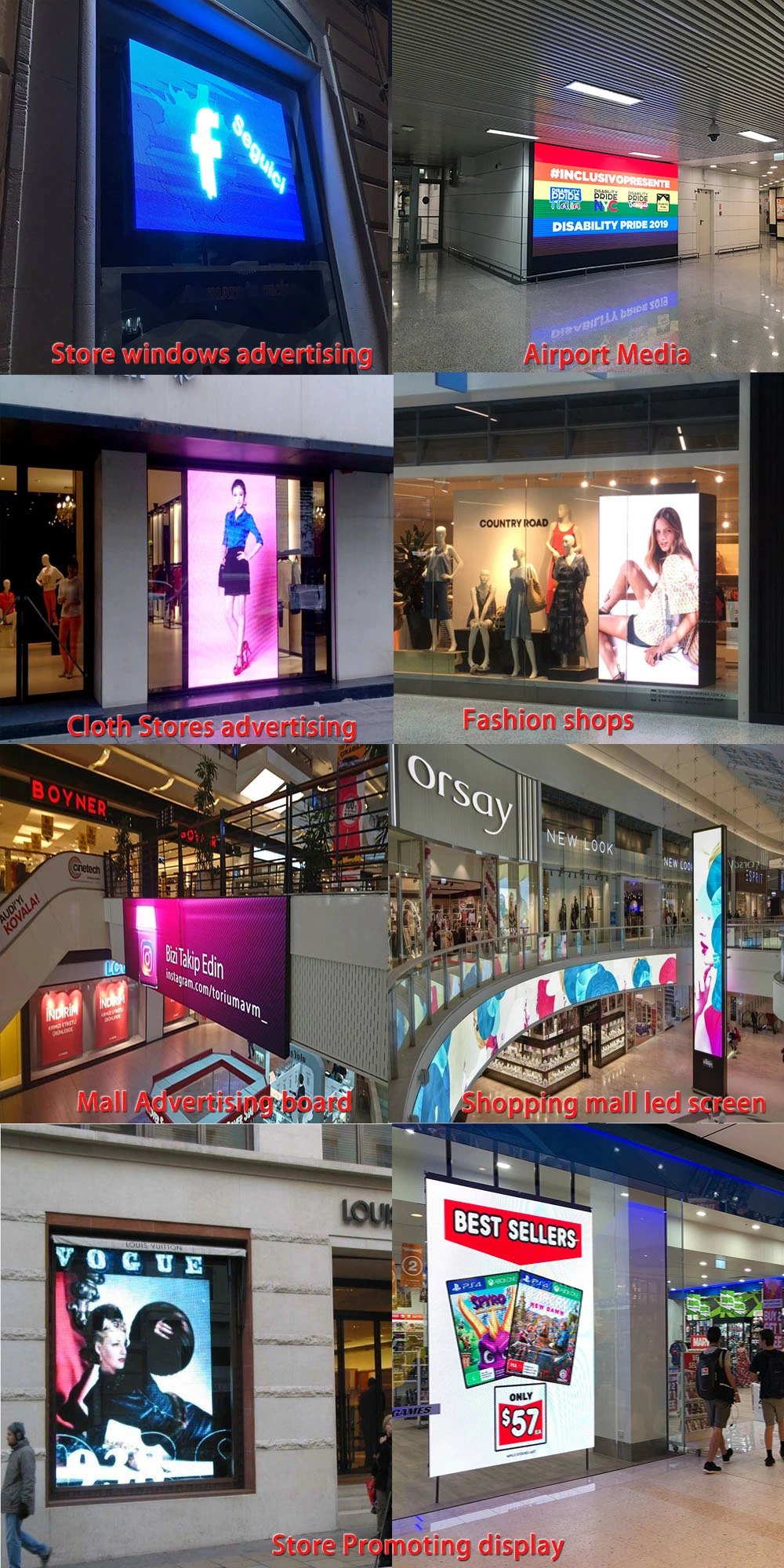 P2.6 Mall Display Full Color Indoor Fixed LED Display